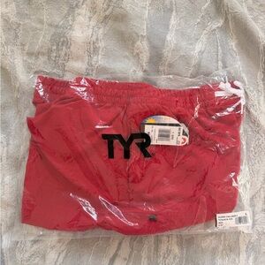 NWT TYR Vibrant Red Lifeguard Swim Trunks